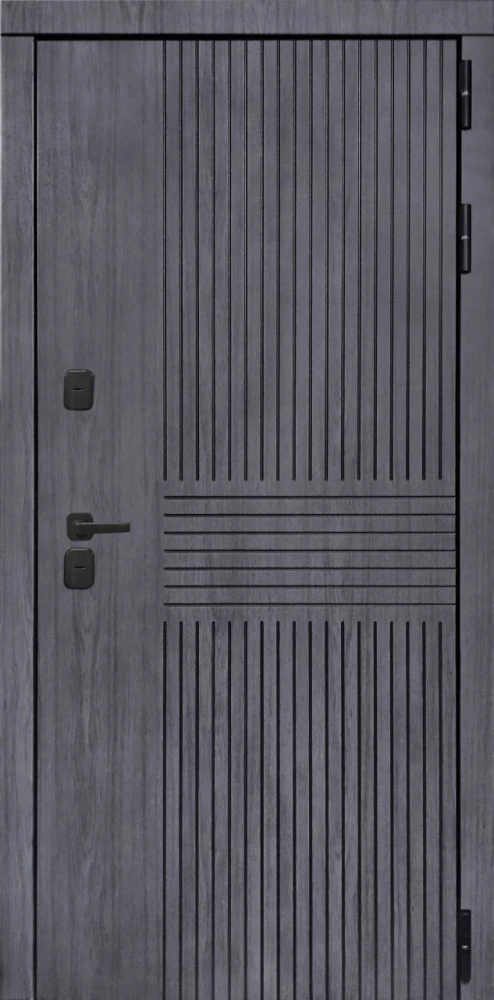 Входная дверь ДвериПРО Берген ФЛ-185 (10мм, ПВХ ясень белый) DPRO201181 внешняя сторона