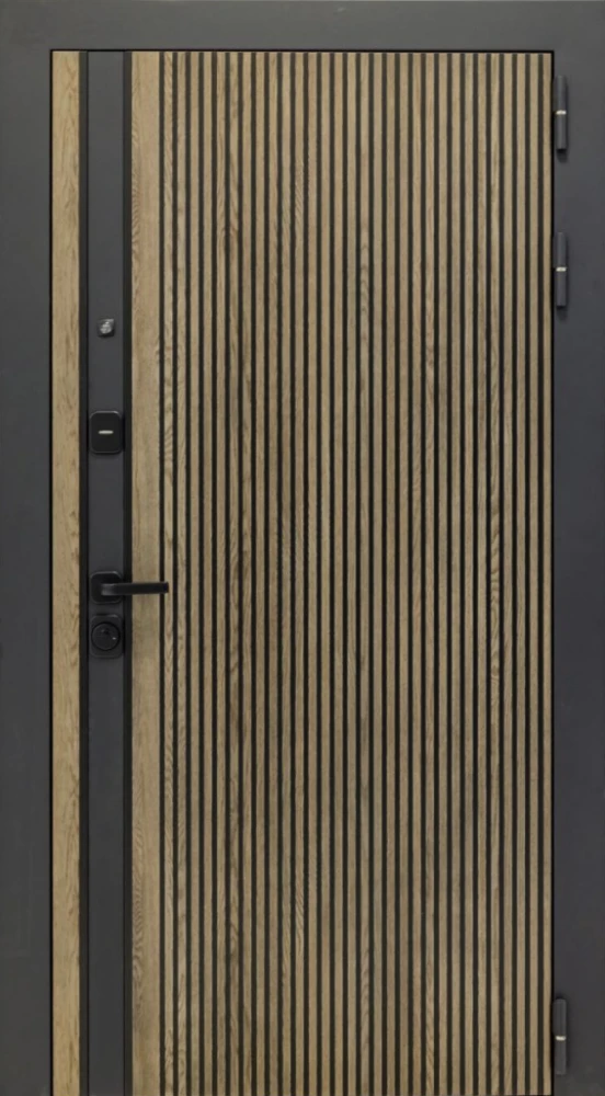 Входная дверь ДвериПРО Rosna ФЛ-659 (12мм, nussbaum+черная патина винорит) DPRO204531 внешняя сторона