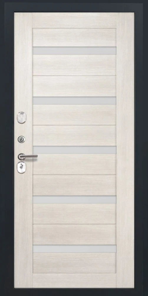 Входная дверь ДвериПРО Д-68 СБ-1 (ст. белое, 16мм, Беленый дуб) DPRO228123 внутренняя сторона