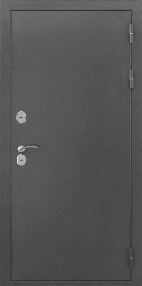 Входная дверь ДвериПРО L-Термо серебро СБ-1 (ст. белое, 16мм, капучино) DPRO201398 внешняя сторона